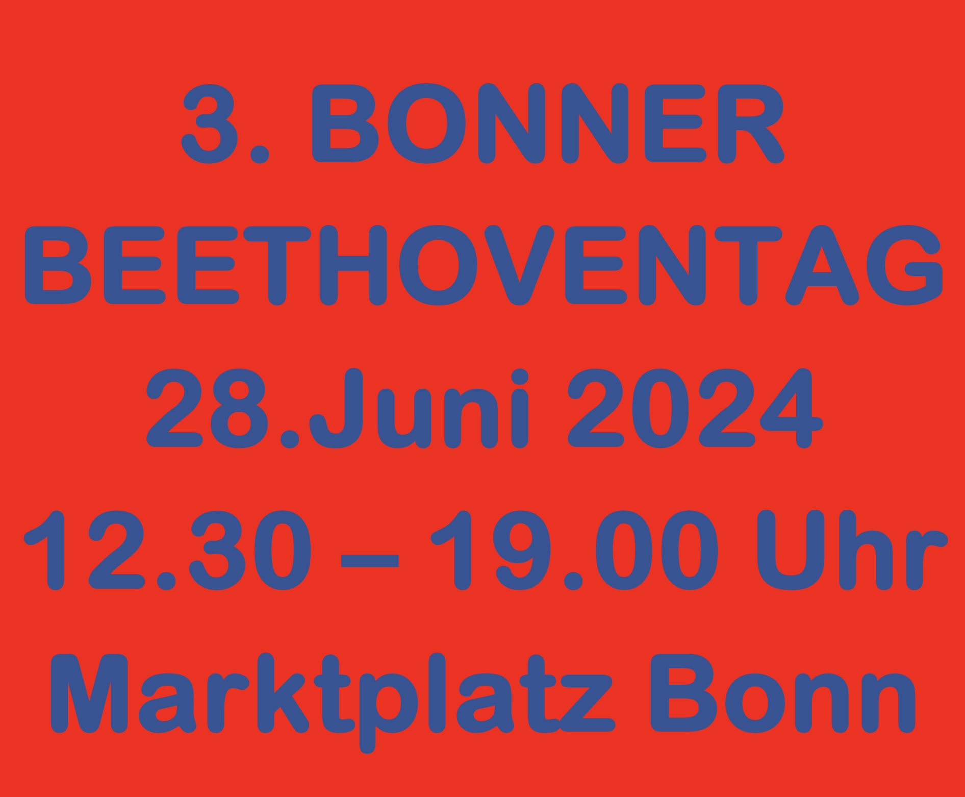 Am 28. Juni findet 3. Bonner Beethoventag auf dem Marktplatz