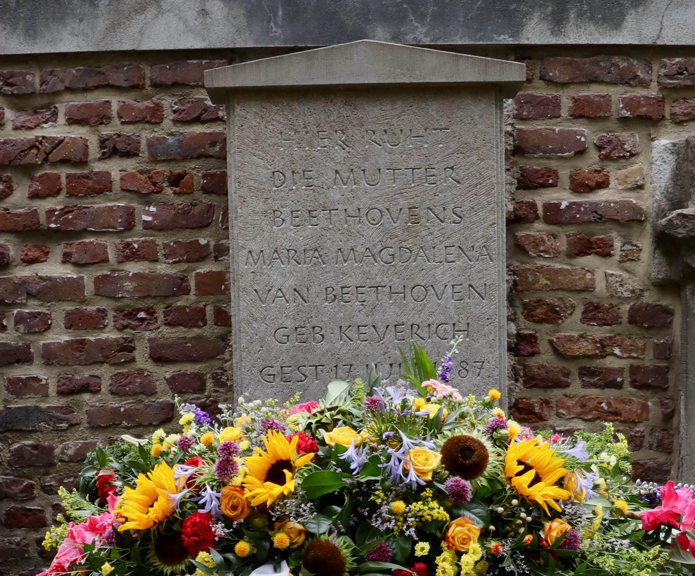 Das Grab der Mutter Beethovens auf dem Alten Friedhof in Bonn