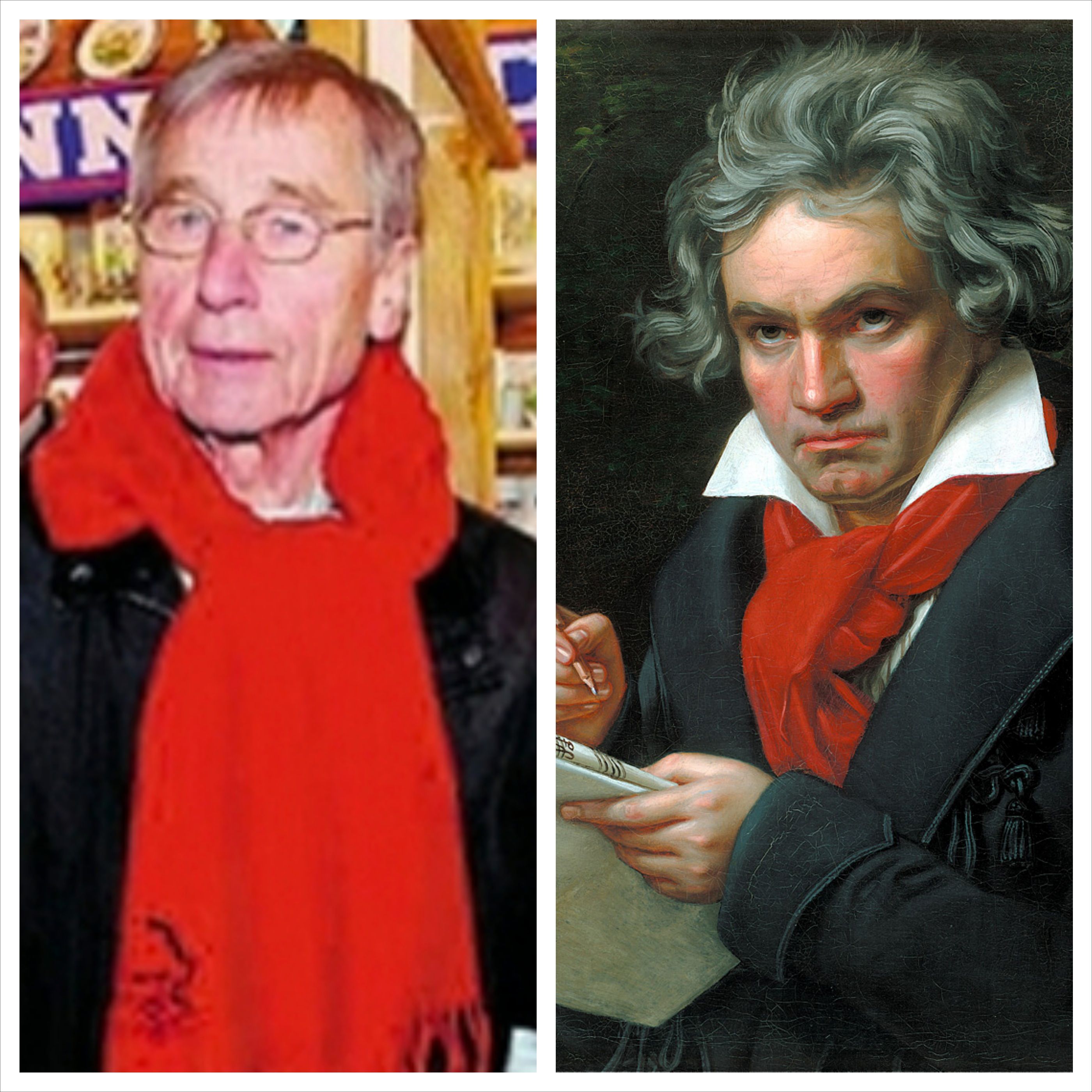 Bekennen Sie sich mit dem roten Stieler-Schal zu Beethoven