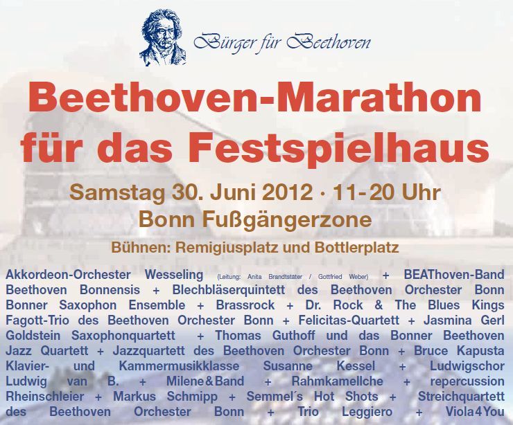 Bonner kmpfen am 30. Juni fr Bonn und das Festspielhaus: