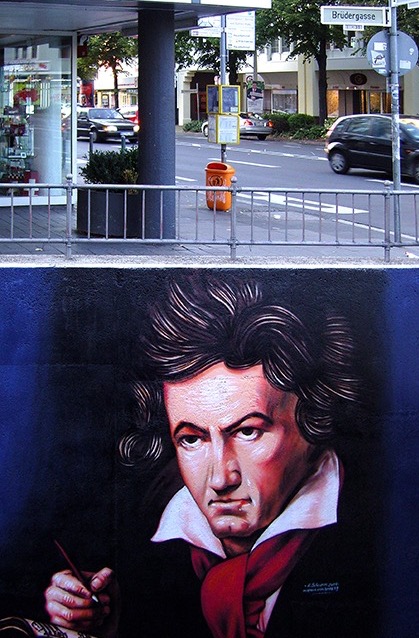 Beethoven-Graffito von Eugen Schramm an der Unterfhrung zur Brdergasse